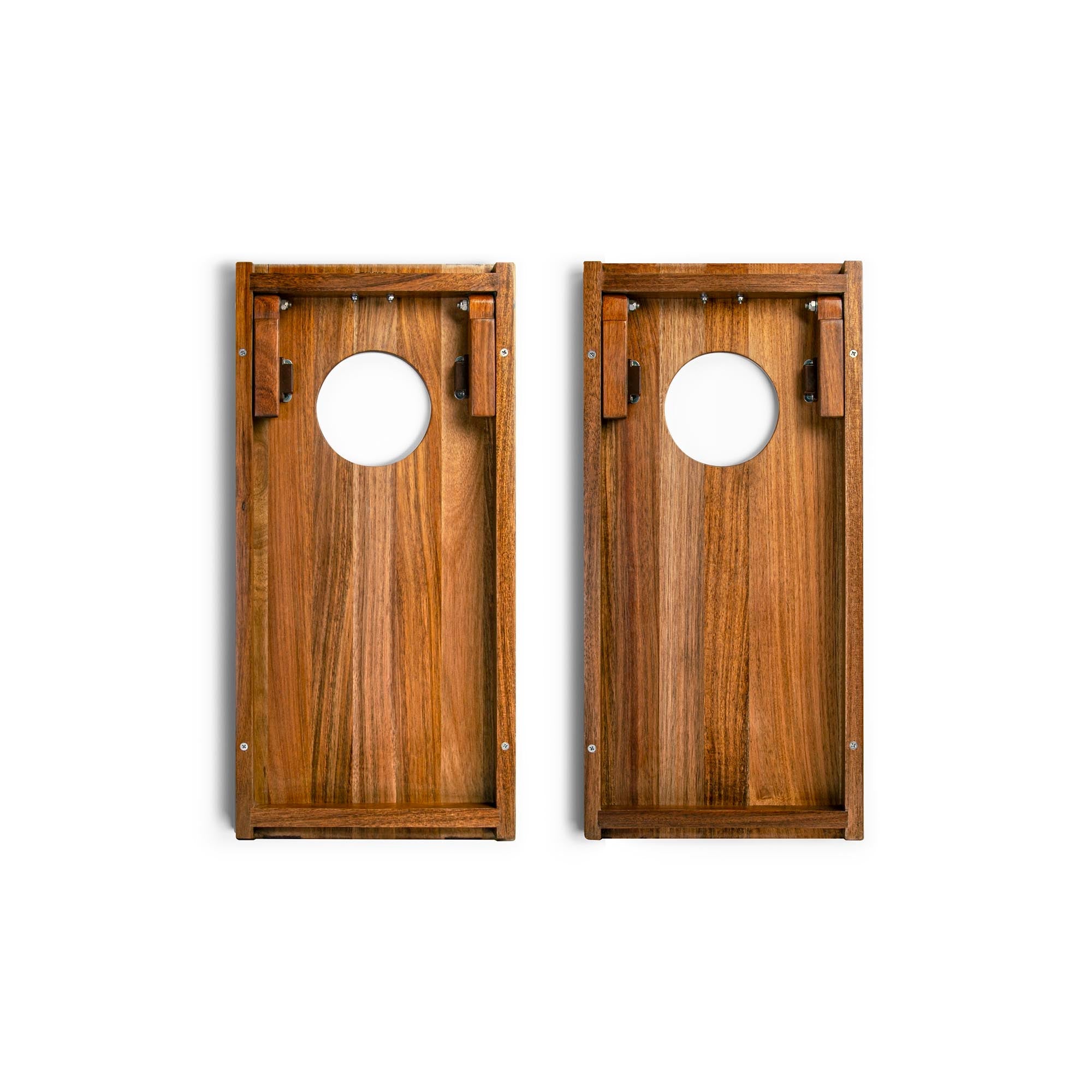 backside frame view of 1x2 travel cornhole boards