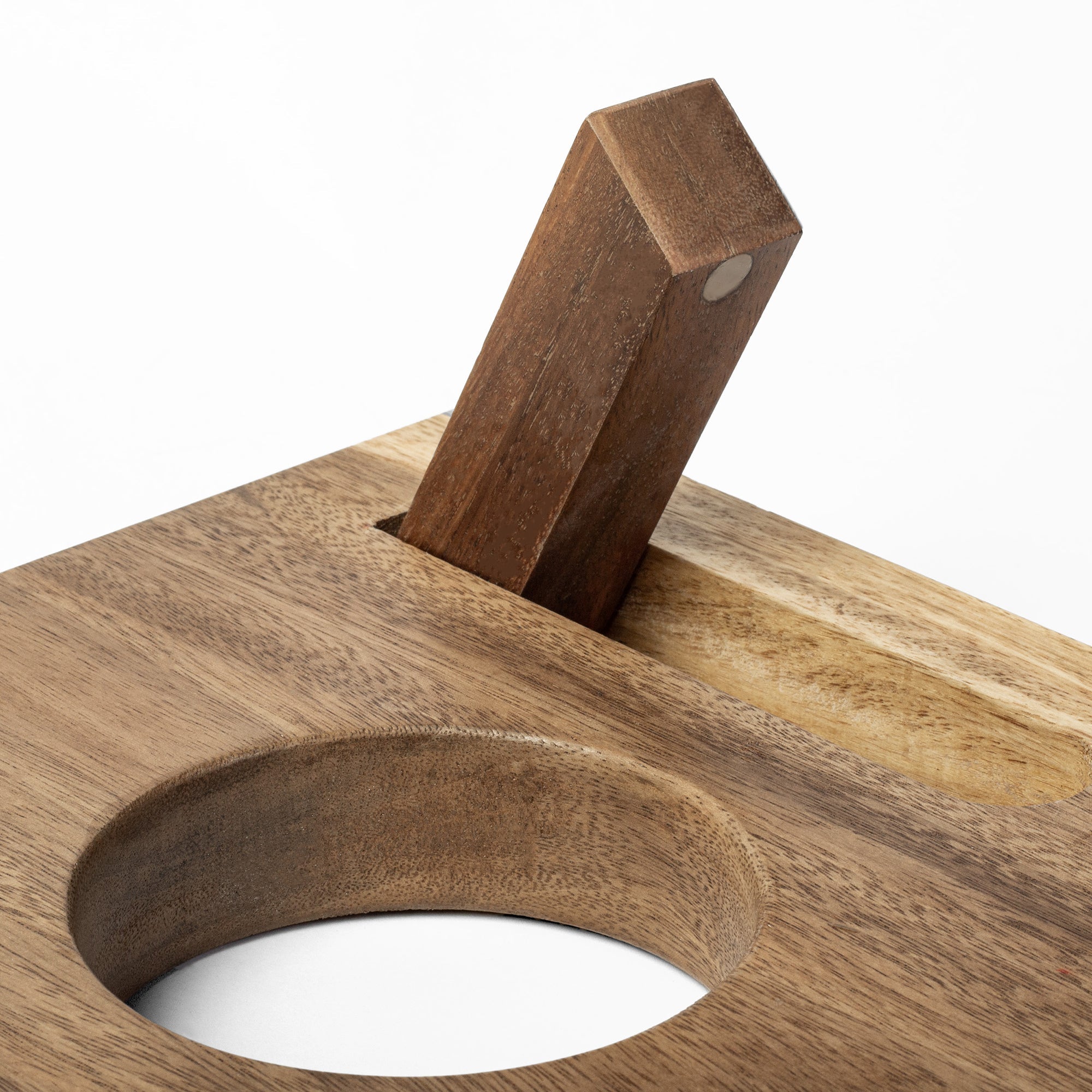 1ft x 2ft Studio Series Acacia Wood Travel Cornhole Set | Natural Grain Finish - EGCH12SLE-01-WB | Elakai Outdoor