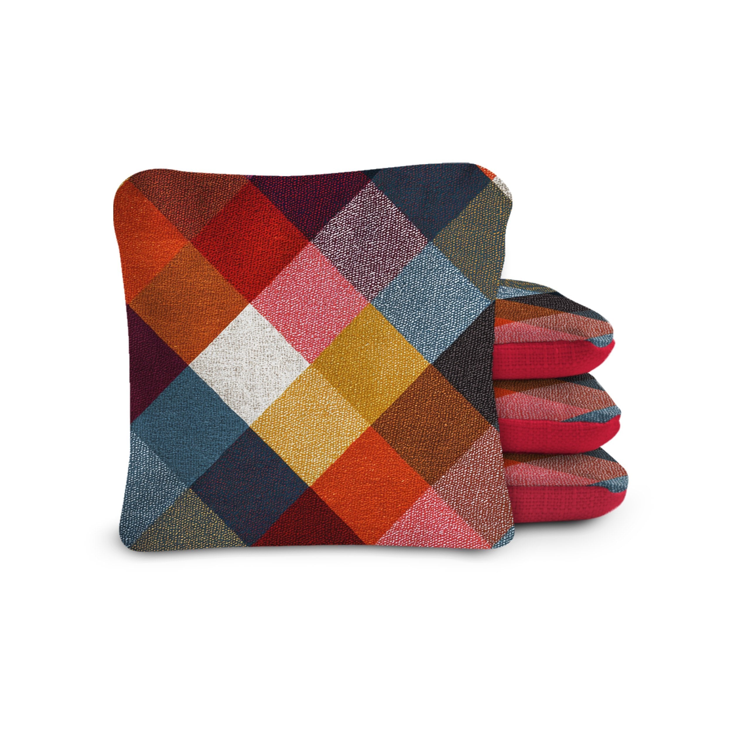 #color_Vintage Buffalo Check Colorful Red