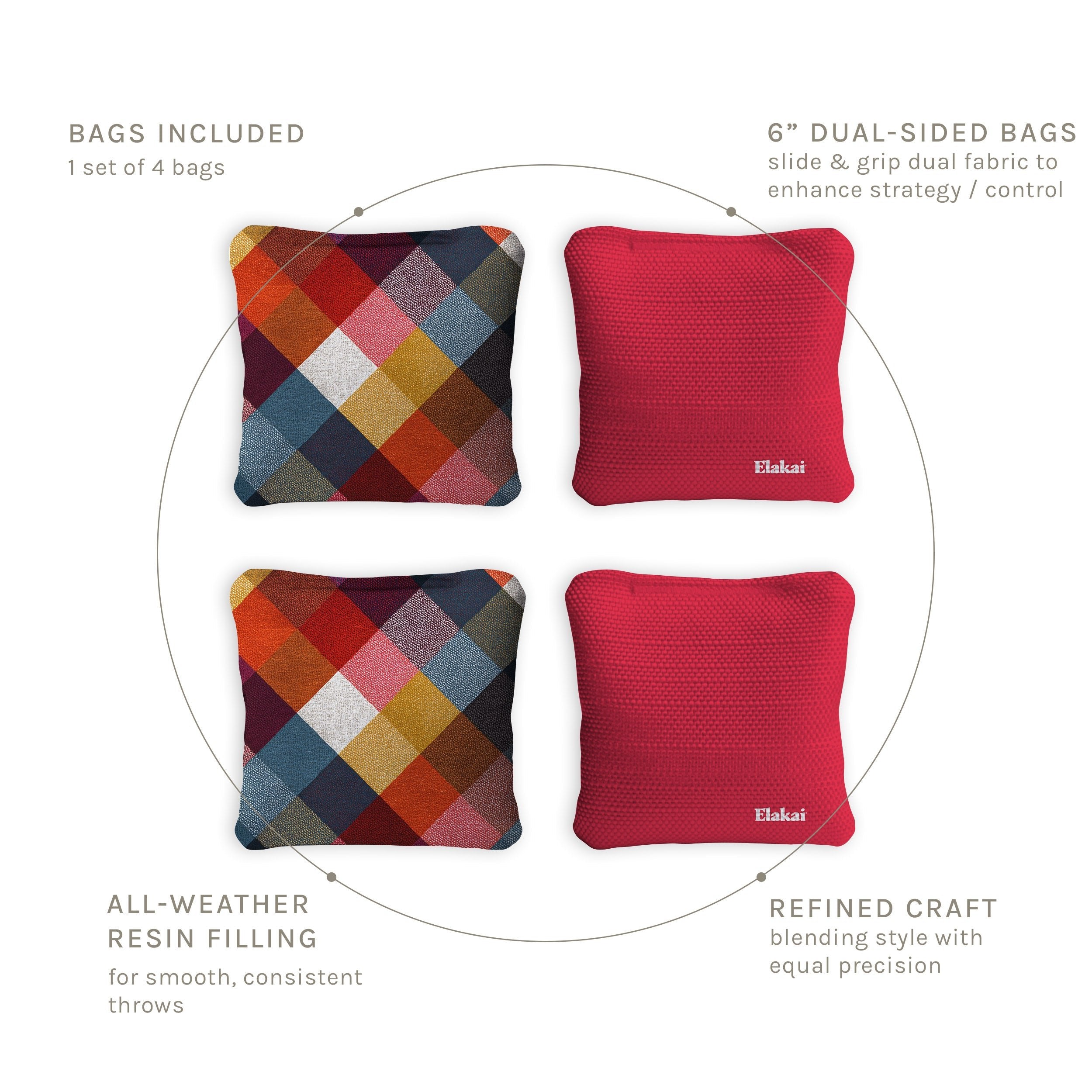 #color_Vintage Buffalo Check Colorful Red