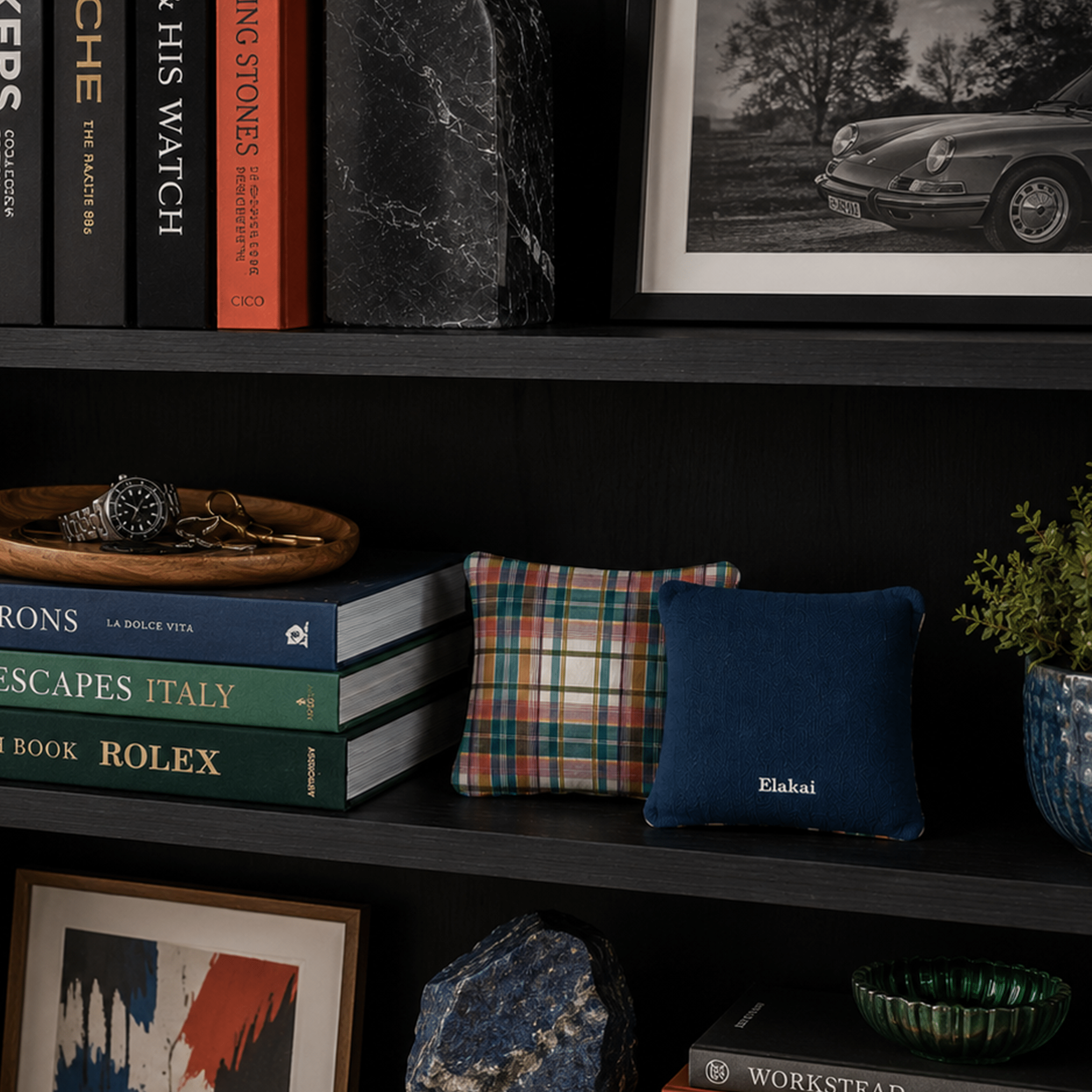 #color_Vintage Madras Plaid Coastal Navy