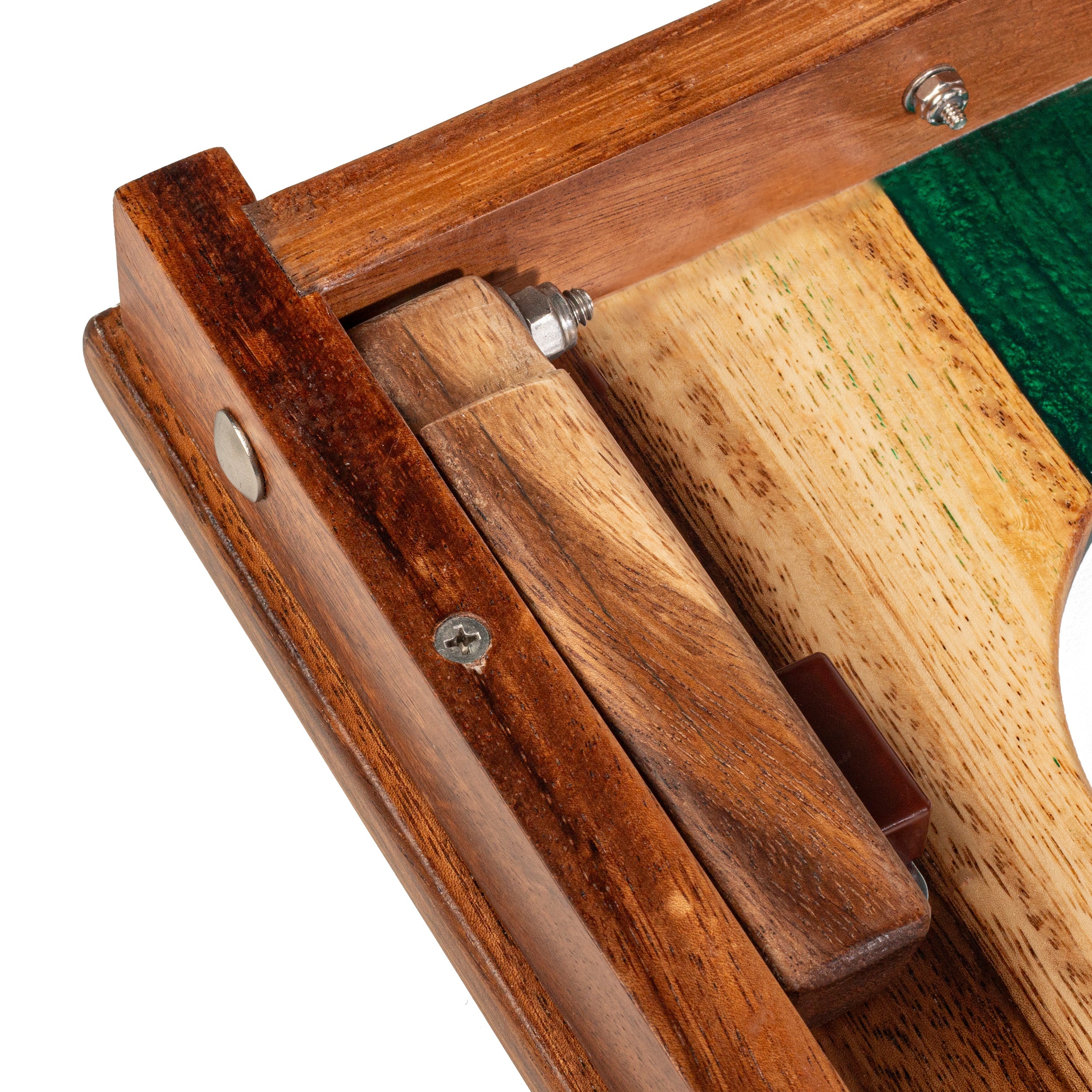 1ft x 2ft One of a Kind Green Pearl Epoxy Resin Wood Compact Travel Cornhole Board Set