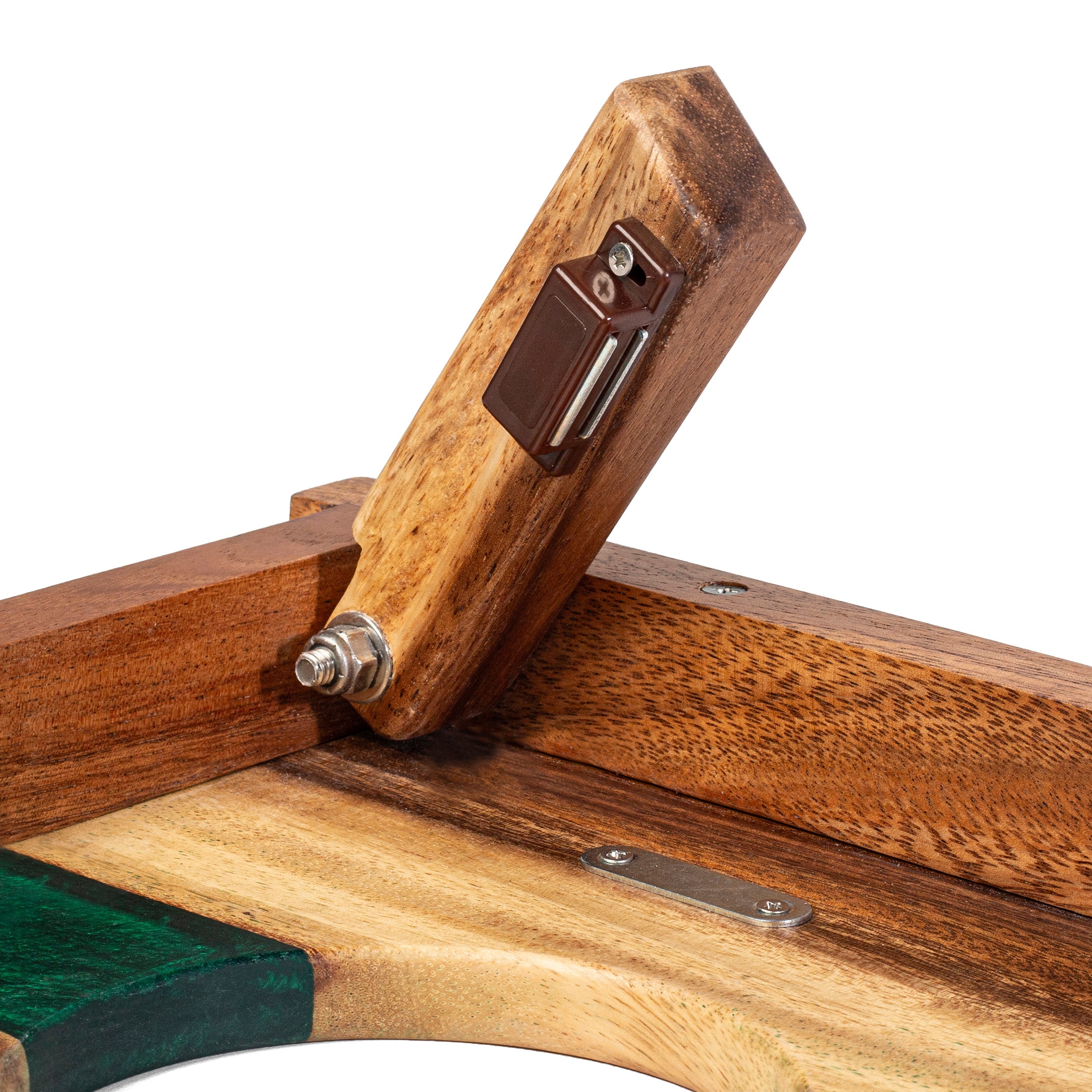 1ft x 2ft One of a Kind Green Pearl Epoxy Resin Wood Compact Travel Cornhole Board Set