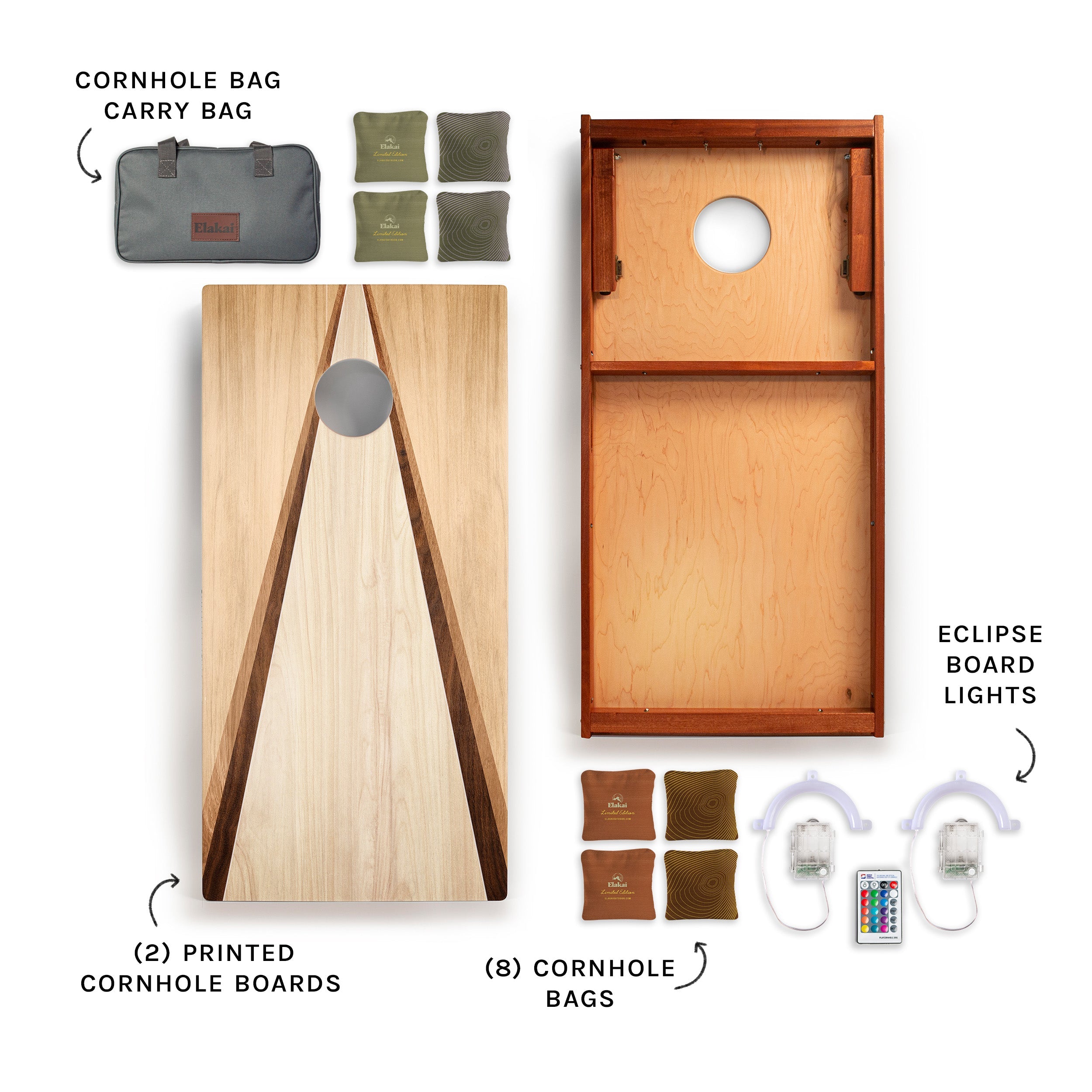Classic Retro Triangle | Curated Cornhole Set - | Elakai Outdoor