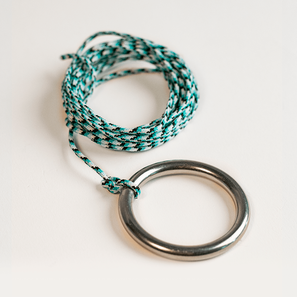 One of a Kind Black Epoxy Resin Live - Edge Wood Hook and Ring Toss Game - EGHRCRLE-11 | Elakai Outdoor