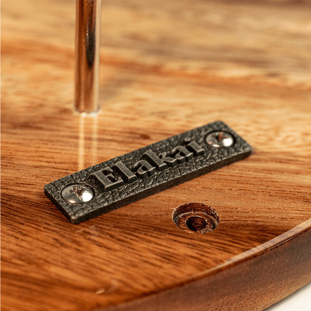 One of a Kind Black Epoxy Resin Live - Edge Wood Hook and Ring Toss Game - EGHRCRLE-11 | Elakai Outdoor