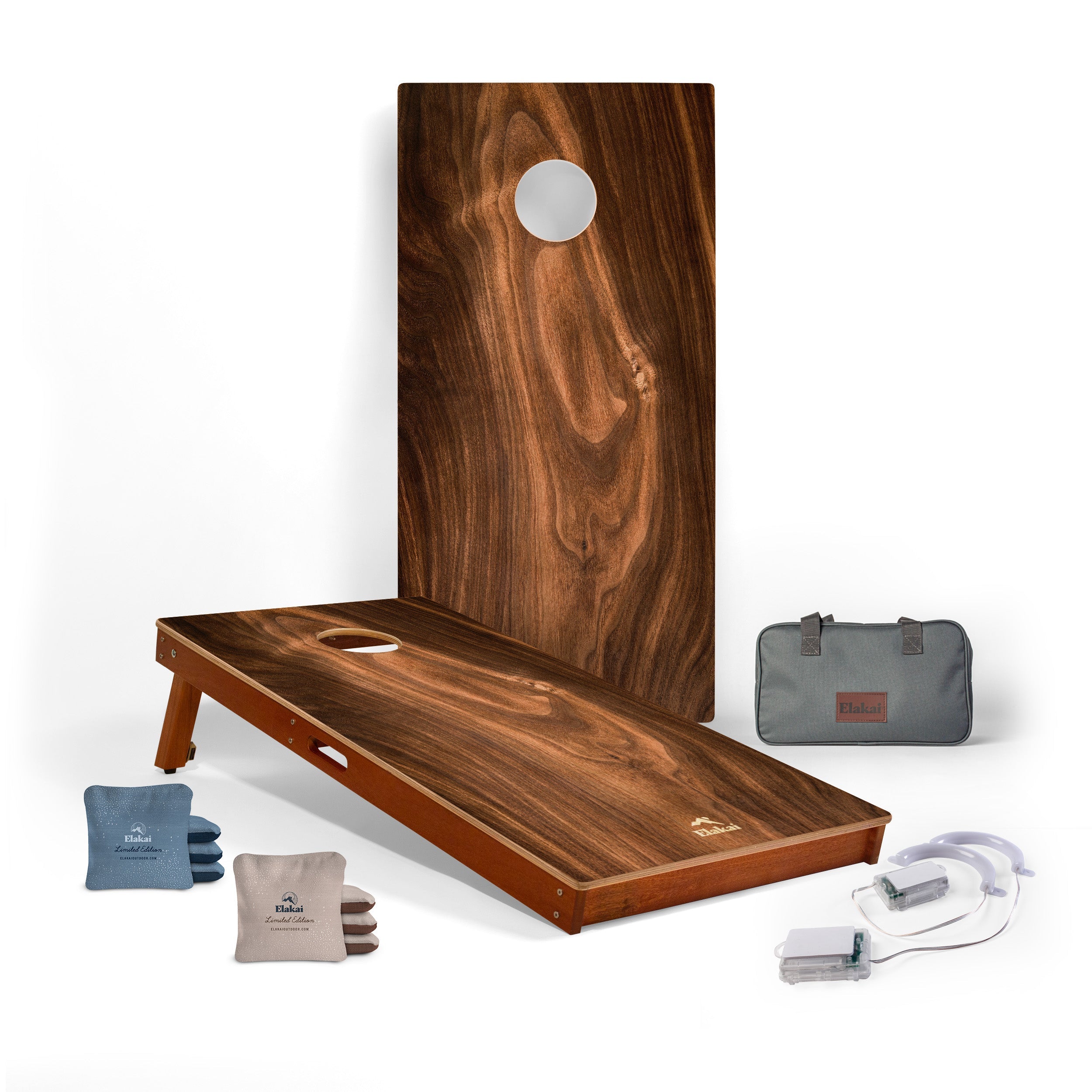 Organic Dark Beachwood | Curated Cornhole Set - | Elakai Outdoor