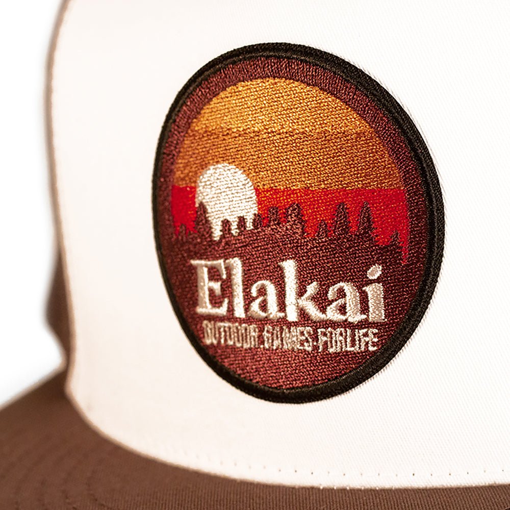 Retro Elakai Patch Flat Brim Hat - Brown EAHT-02 | Elakai Outdoor