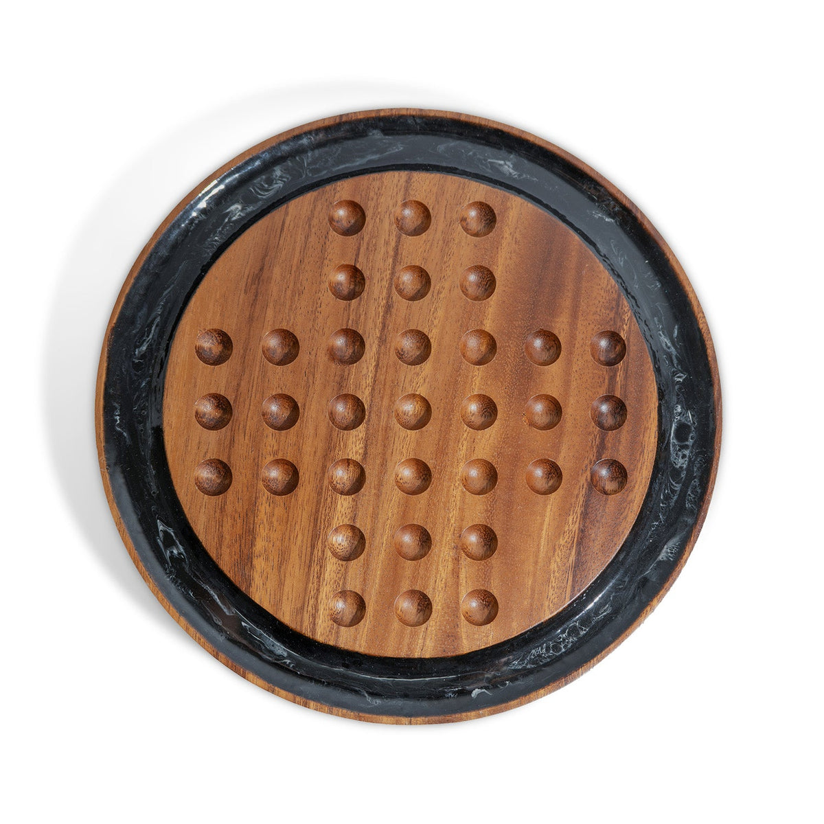 Studio Series Acacia Wood Marble Solitaire Game - EGMS-00-A | Elakai Outdoor