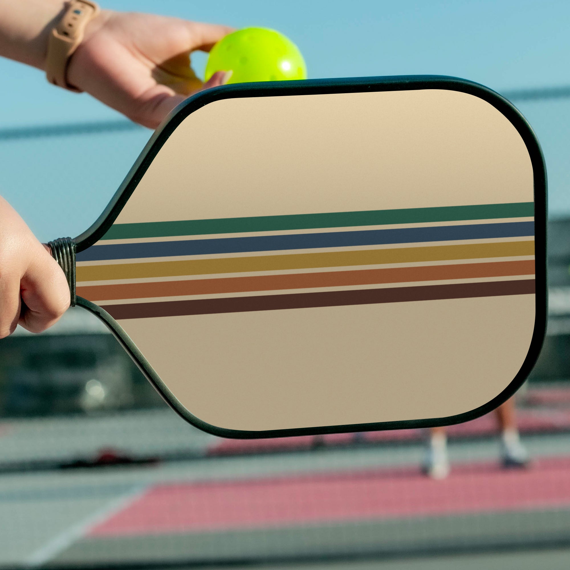 16MM Retro Stripes Pickleball Paddle - EGPBR-05 | Elakai Outdoor