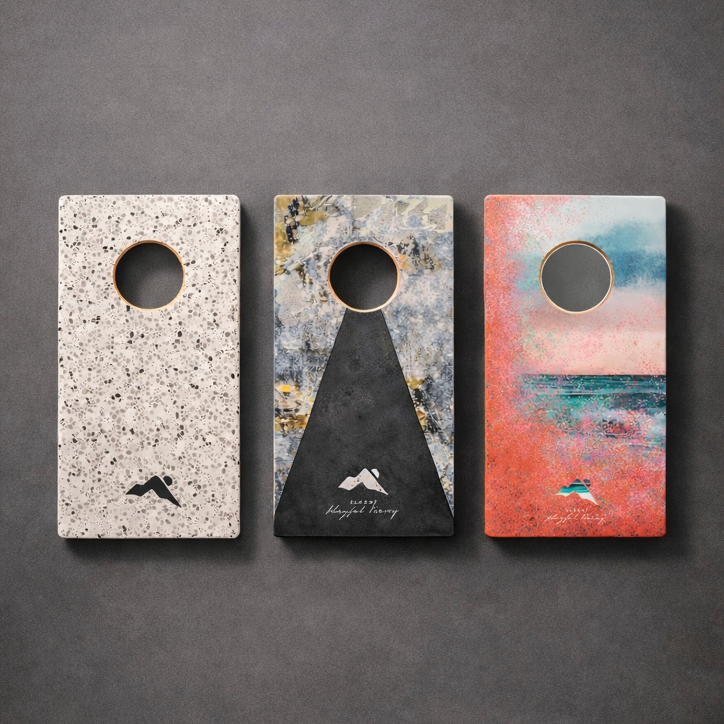 1ft x 2ft Graphic Travel Cornhole Set | Modern Play Collection - Graffiti Beach EGCH12P-69-WB | Elakai Outdoor