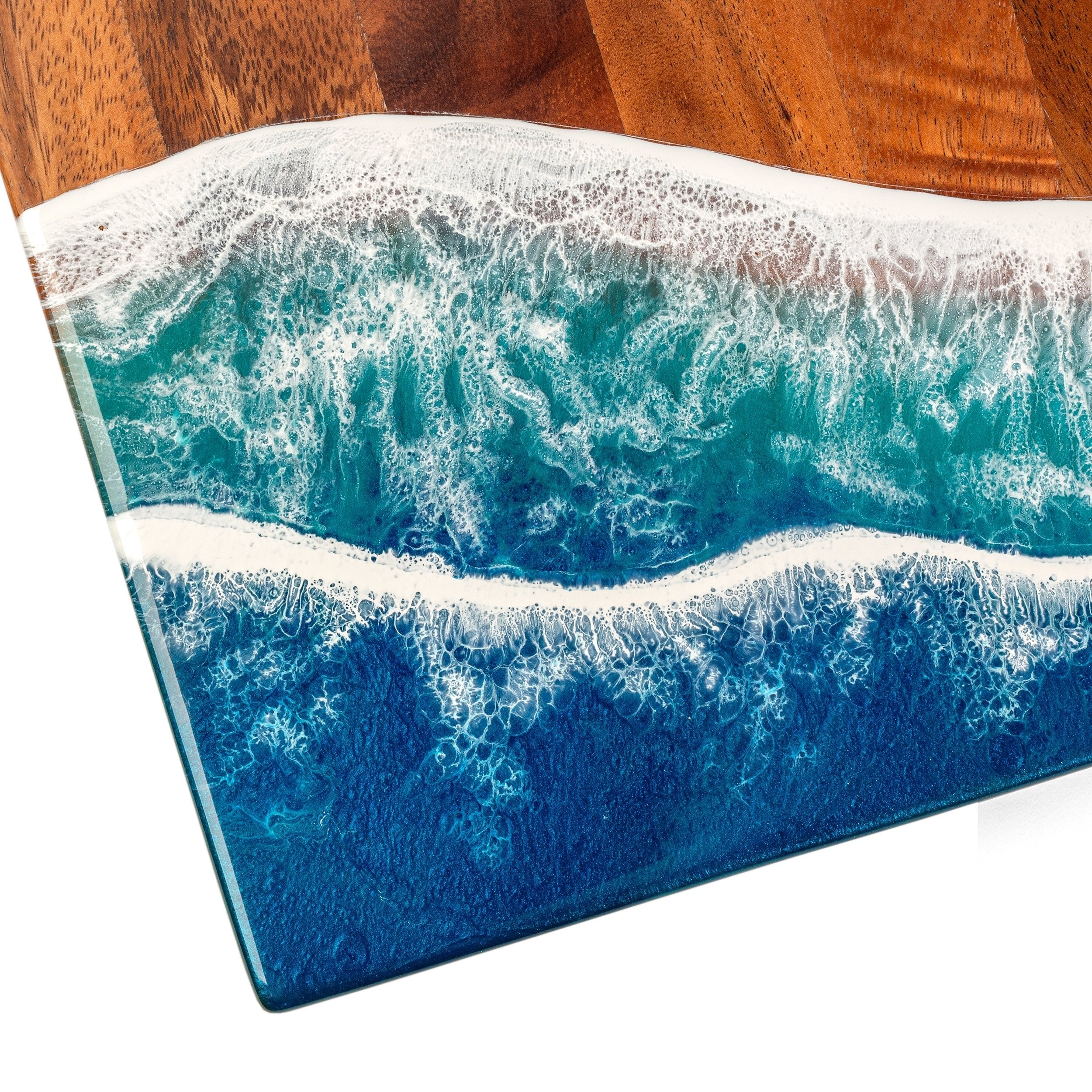 1ft x 2ft Resin & Wood Travel Cornhole Set | Beach Wave - EGCH12R-03-WB | Elakai Outdoor