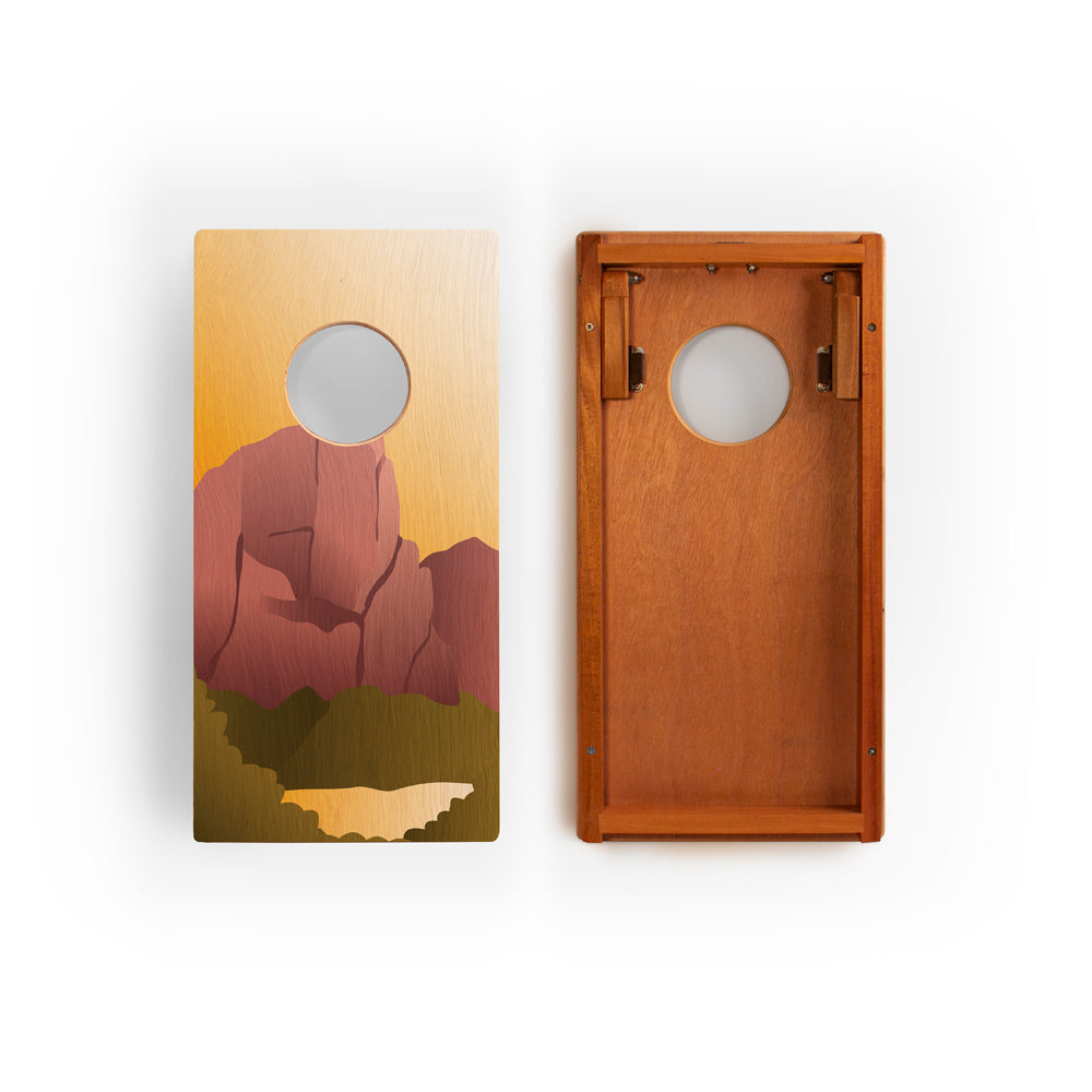 1ft x 2ft Zion Compact Travel Cornhole Board Set
