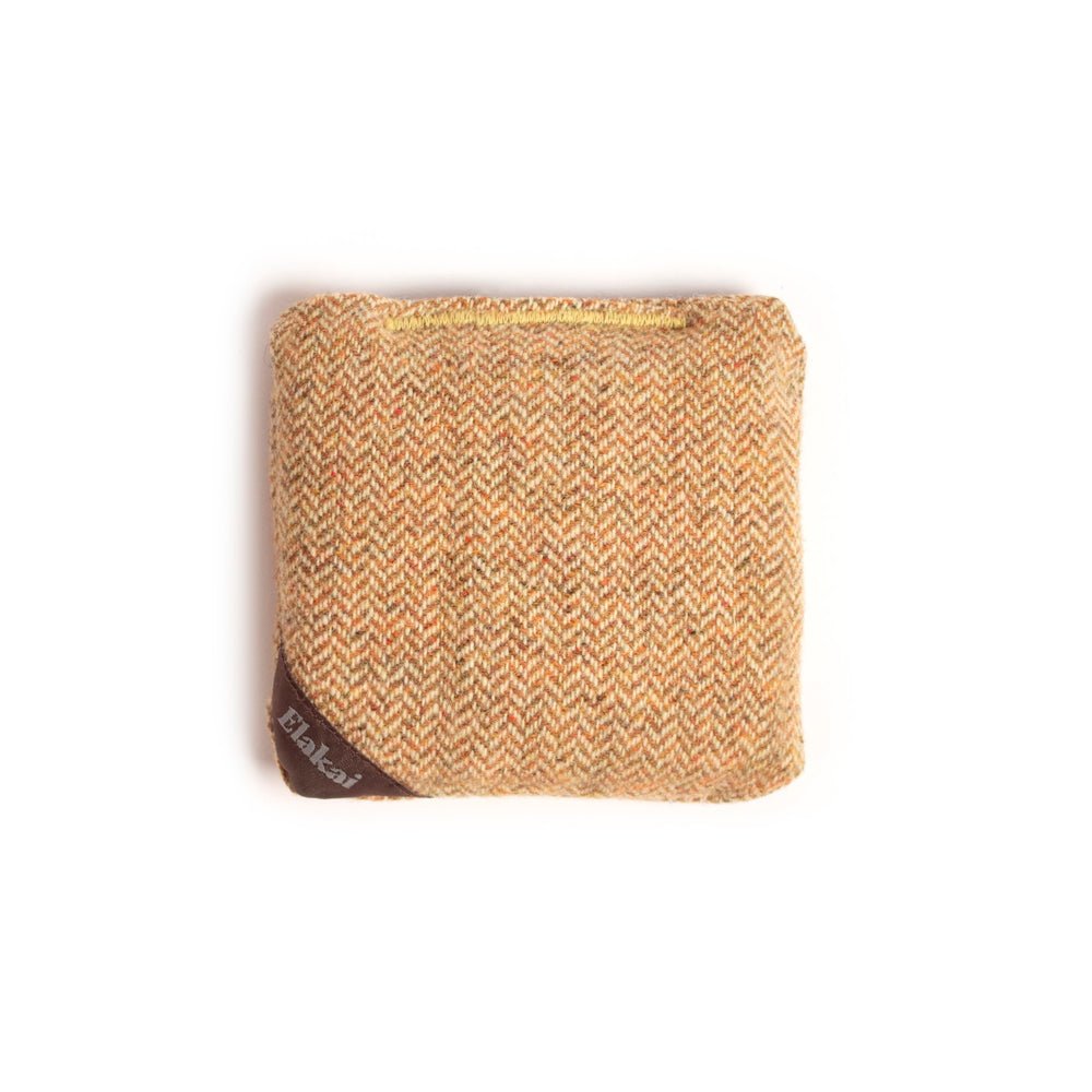 4 - in Travel Herringbone Cornhole Bags | Premium All - Weather Collection - Yellow Ochre EGCB44H-03 | Elakai Outdoor