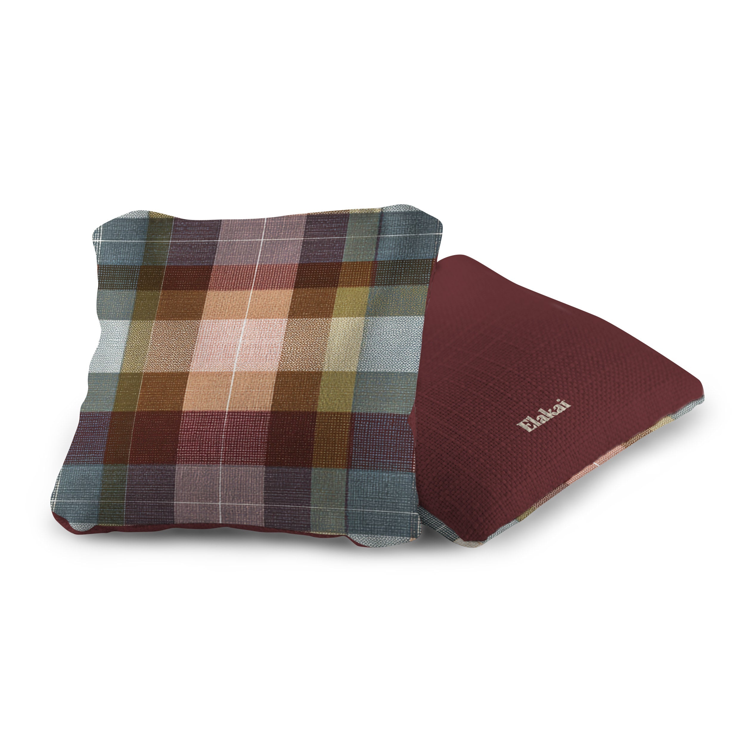 #color_Classic Patchwork Plaid Deep Maroon