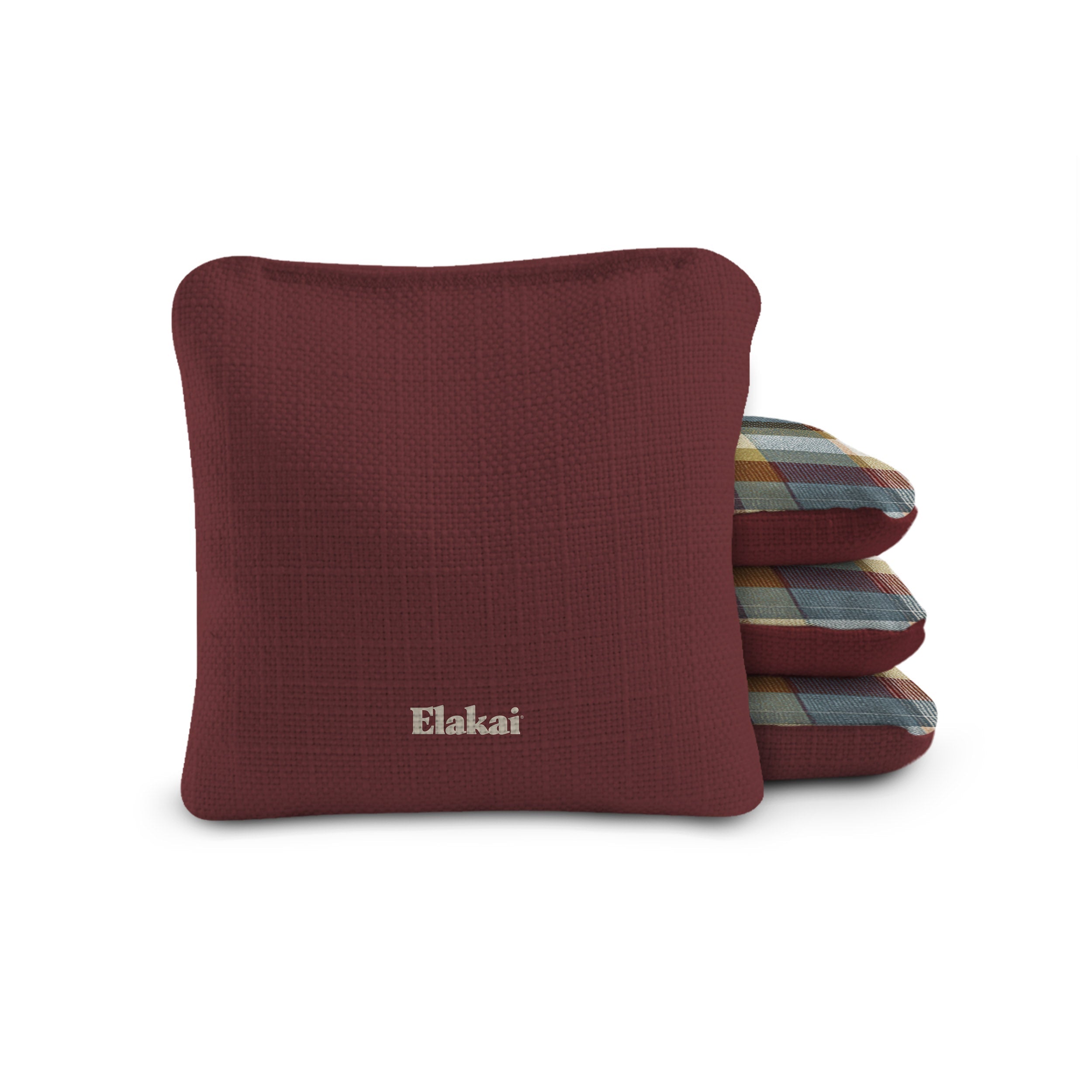 #color_Classic Patchwork Plaid Deep Maroon