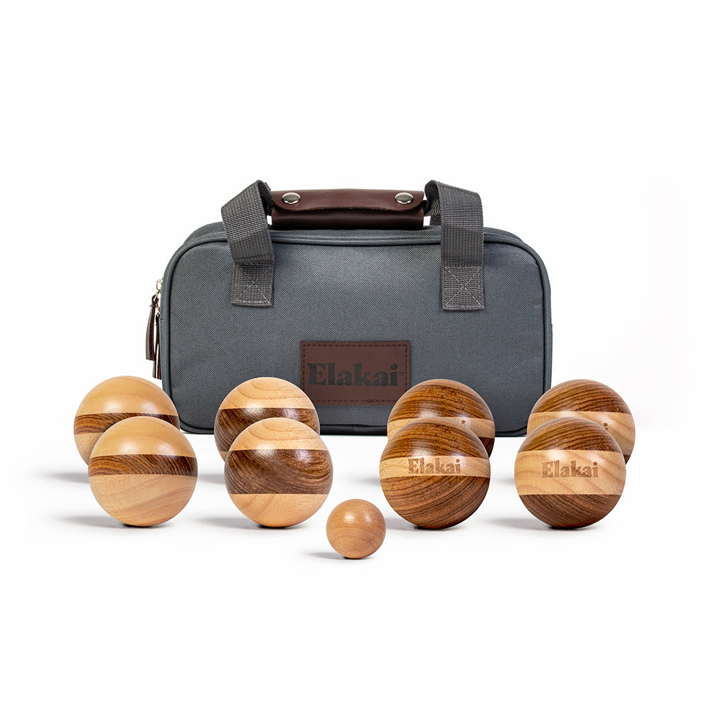 Hevea Wood 72mm Travel Bocce Set