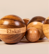 Hevea Wood 72mm Travel Bocce Set