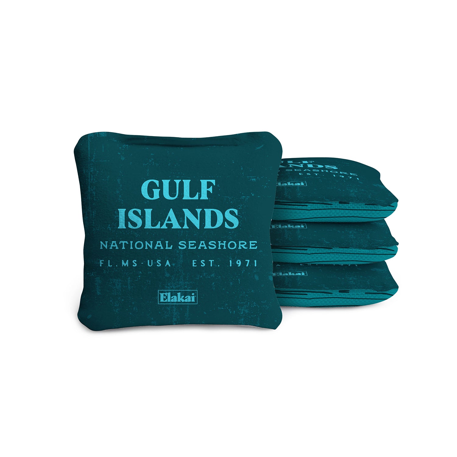 1ft x 2ft Gulf Islands Shore Compact Travel Cornhole Board Set