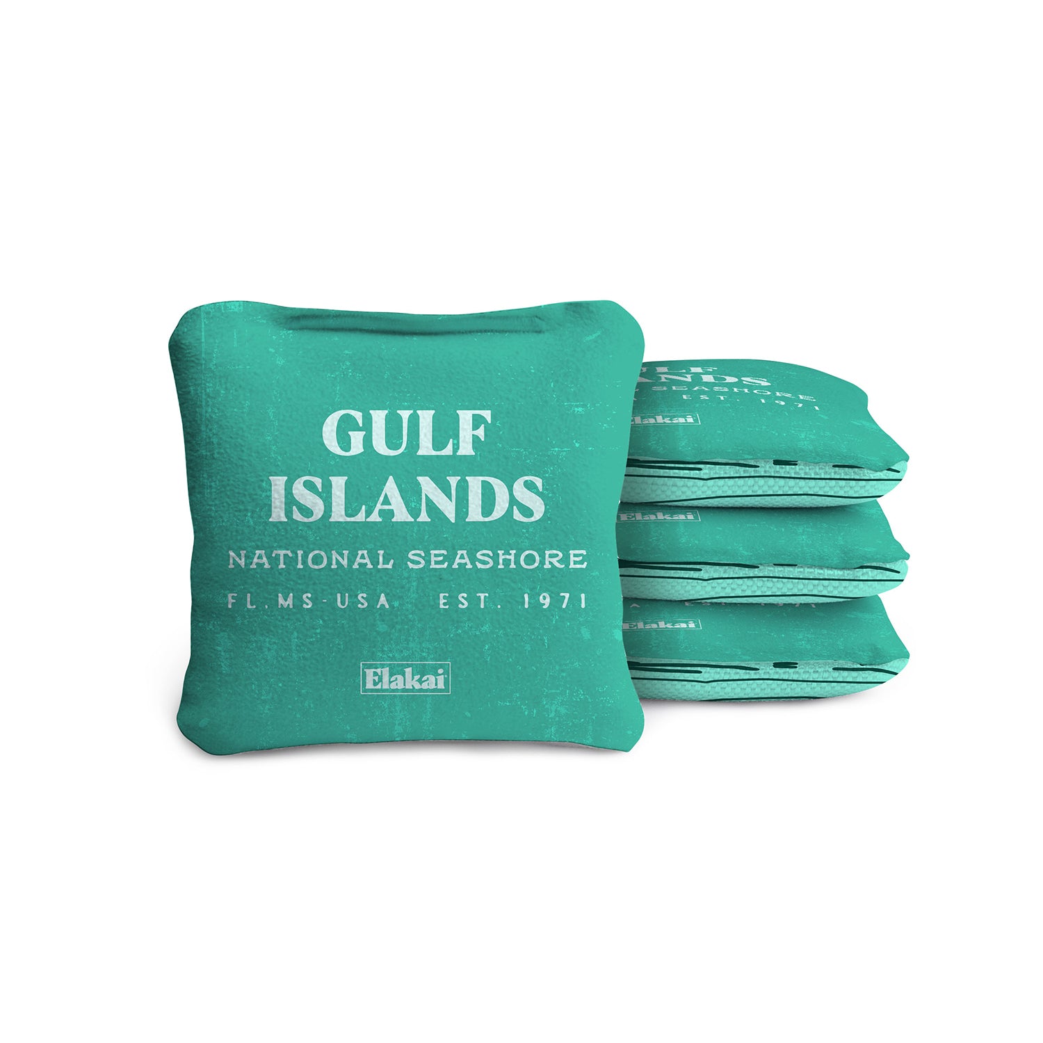 1ft x 2ft Gulf Islands Shore Compact Travel Cornhole Board Set
