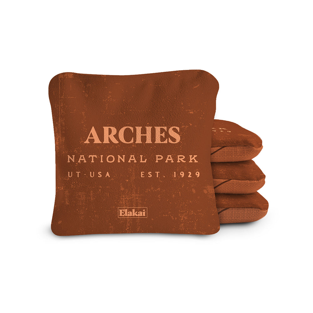 National Parks Arches Cornhole Bags (Burnt Orange)