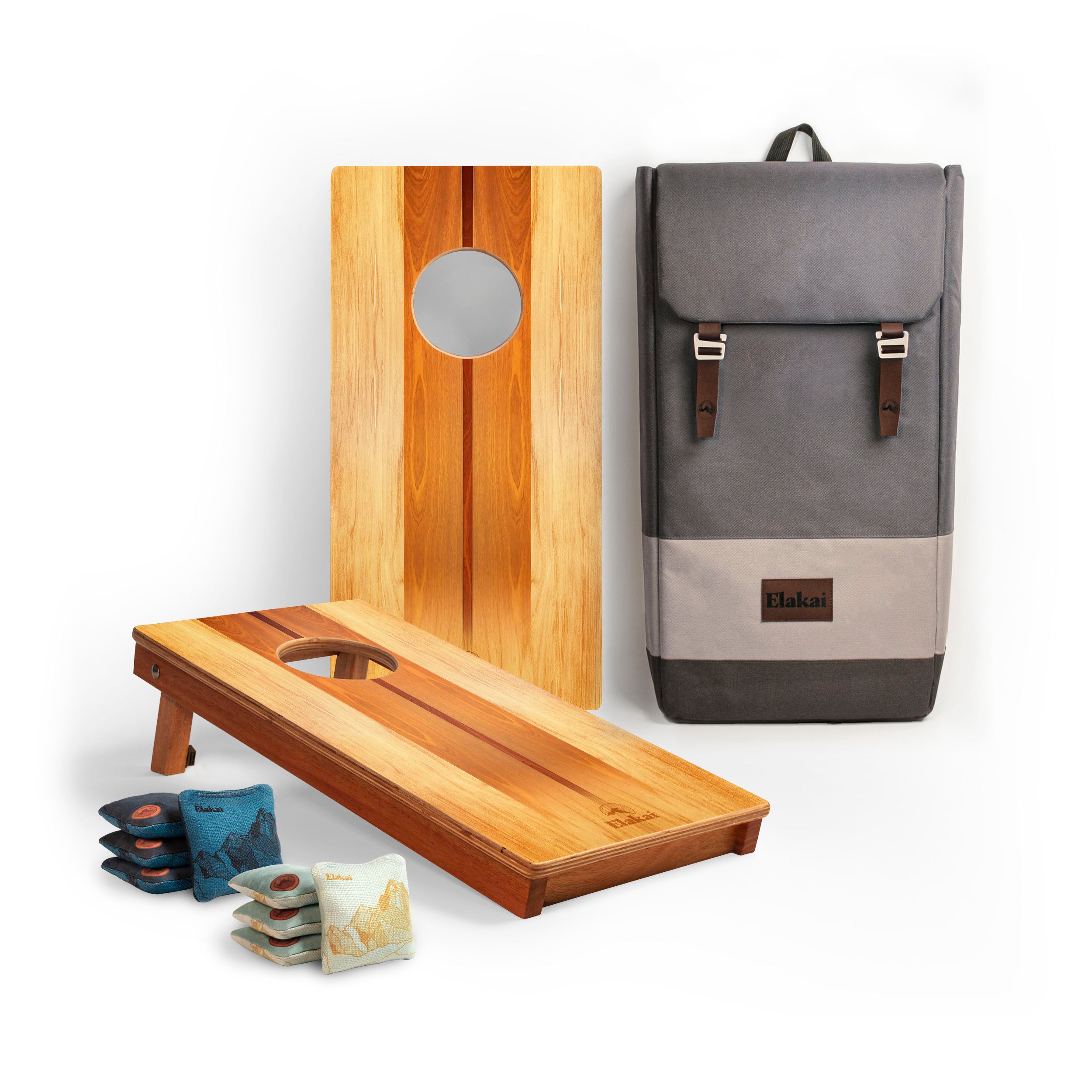 1ft x 2ft Woody Compact Travel Cornhole Board Set