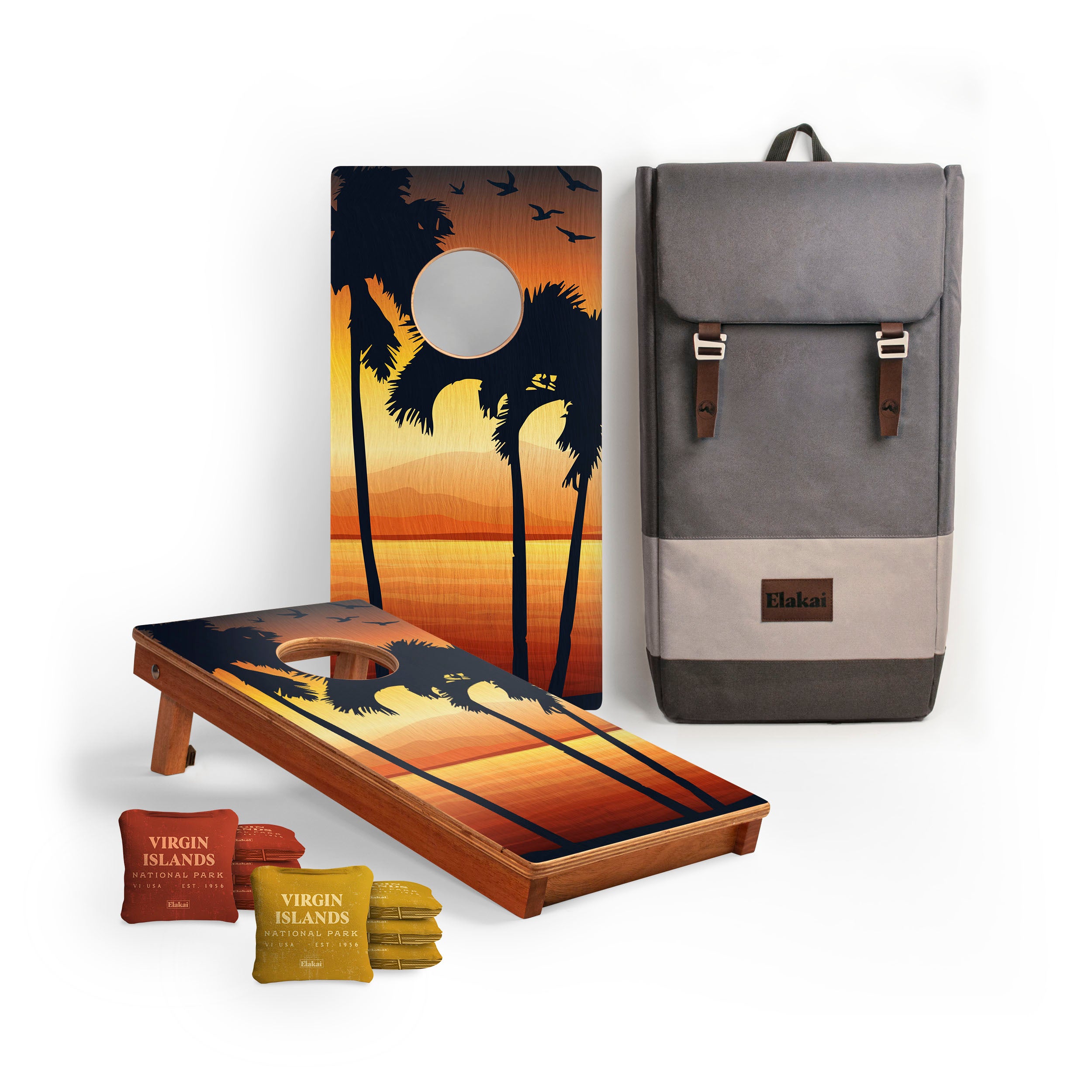 1ft x 2ft Virgin Islands Compact Travel Cornhole Board Set