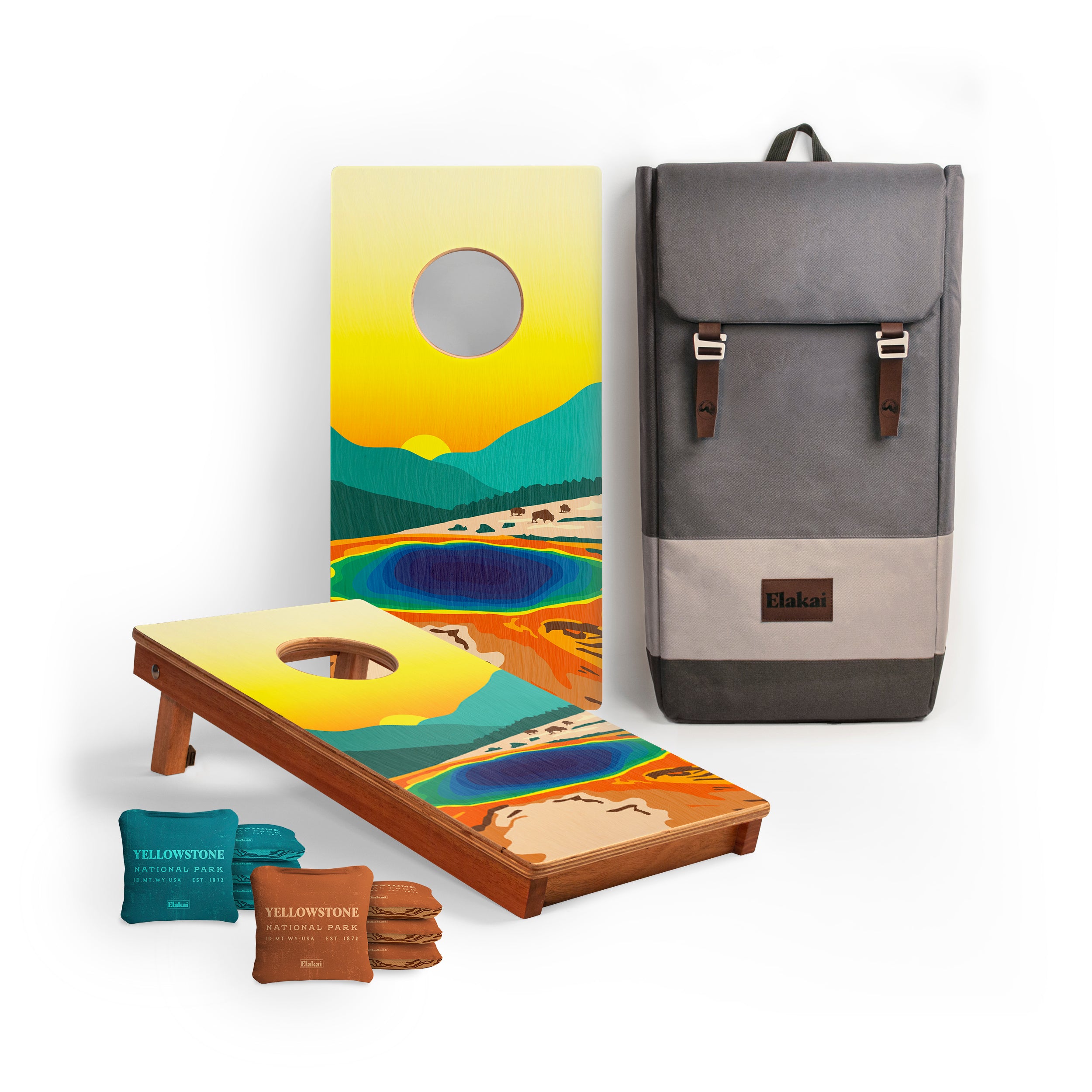 1ft x 2ft Yellowstone Compact Travel Cornhole Board Set