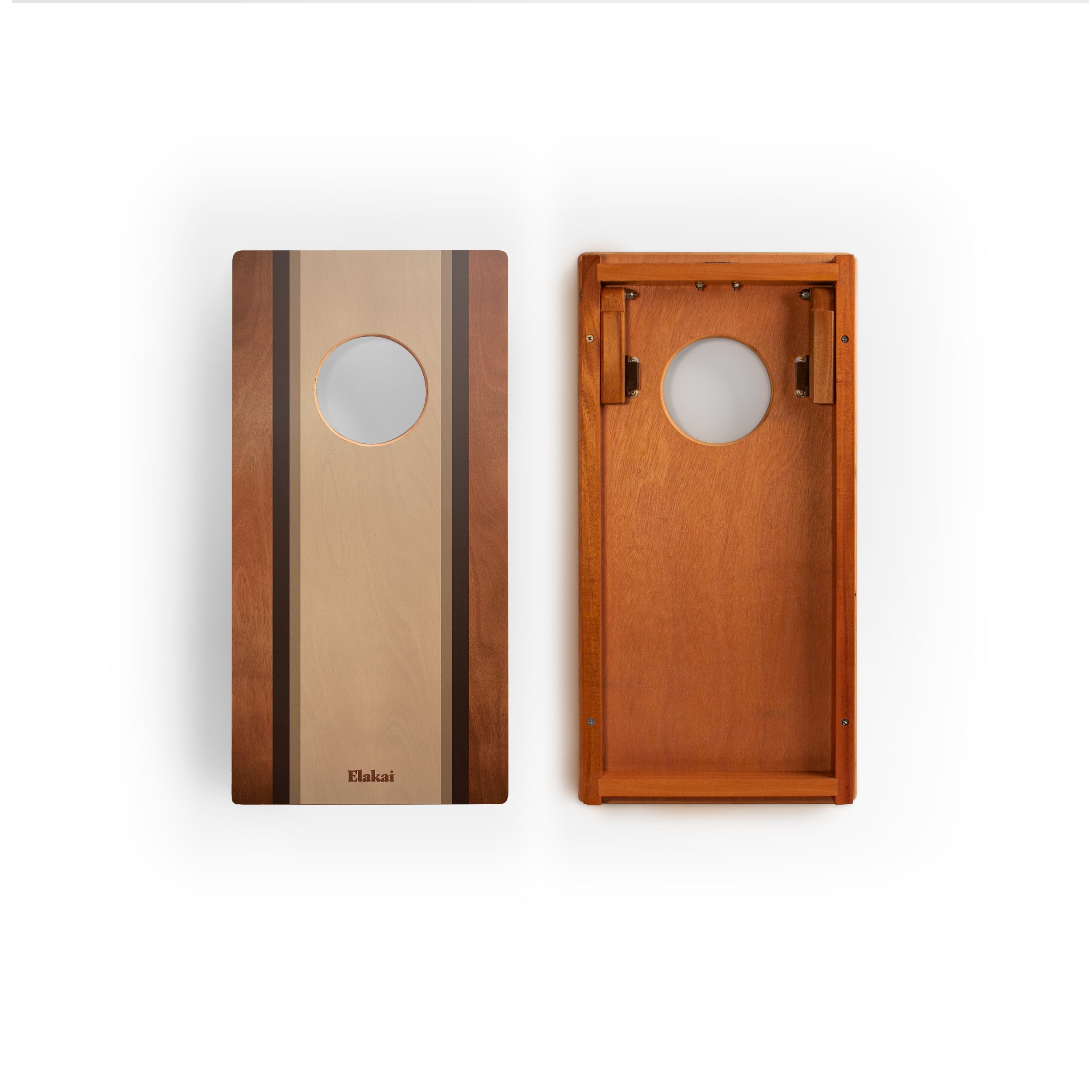 1ft x 2ft Mocha Surf Compact Travel Cornhole Board Set