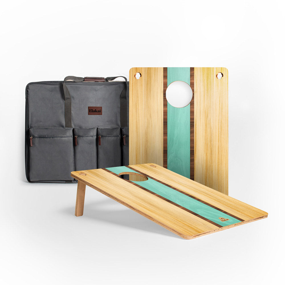 22in x 31in Retro Surf 1-Hole Weekender Travel Cornhole Boards