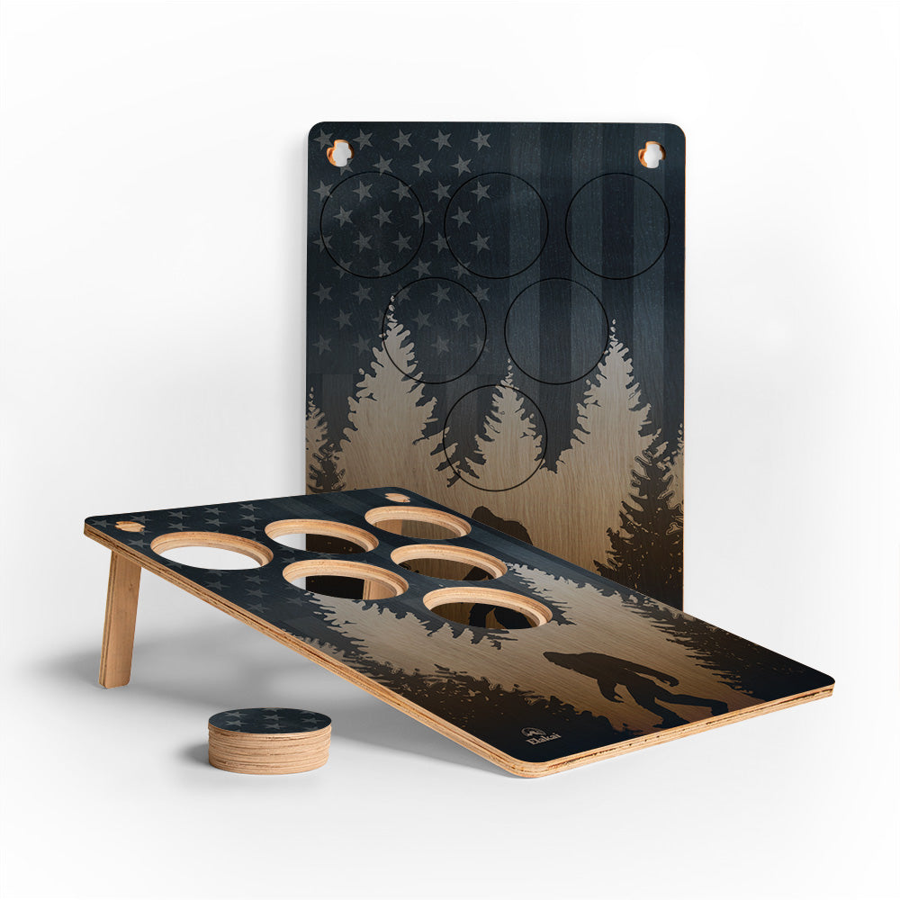 22in x 31in American Sasquatch 6-Hole Weekender Travel Cornhole Boards