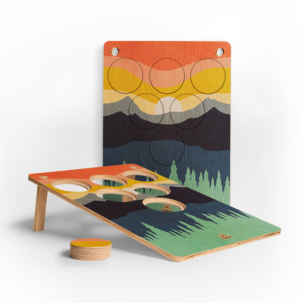 22in x 31in Sunset 6-Hole Weekender Travel Cornhole Boards