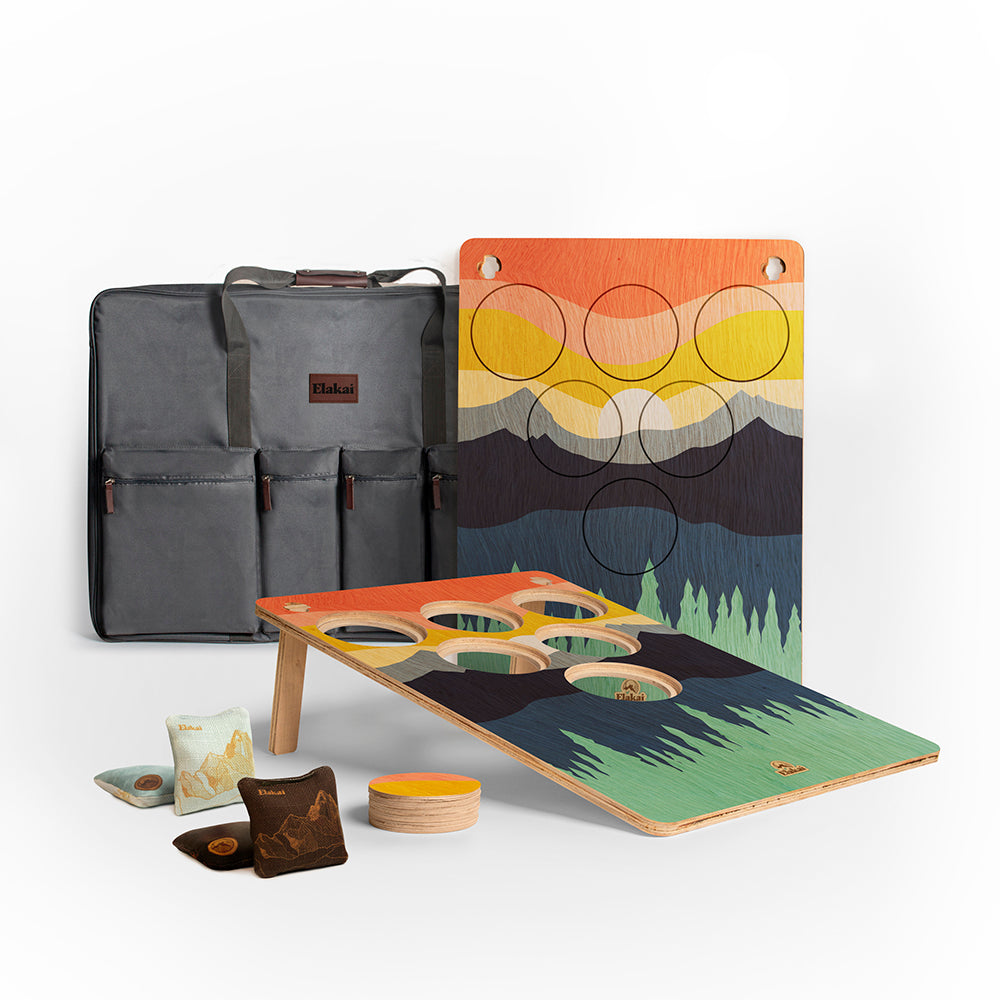 22in x 31in Sunset 6-Hole Weekender Travel Cornhole Boards