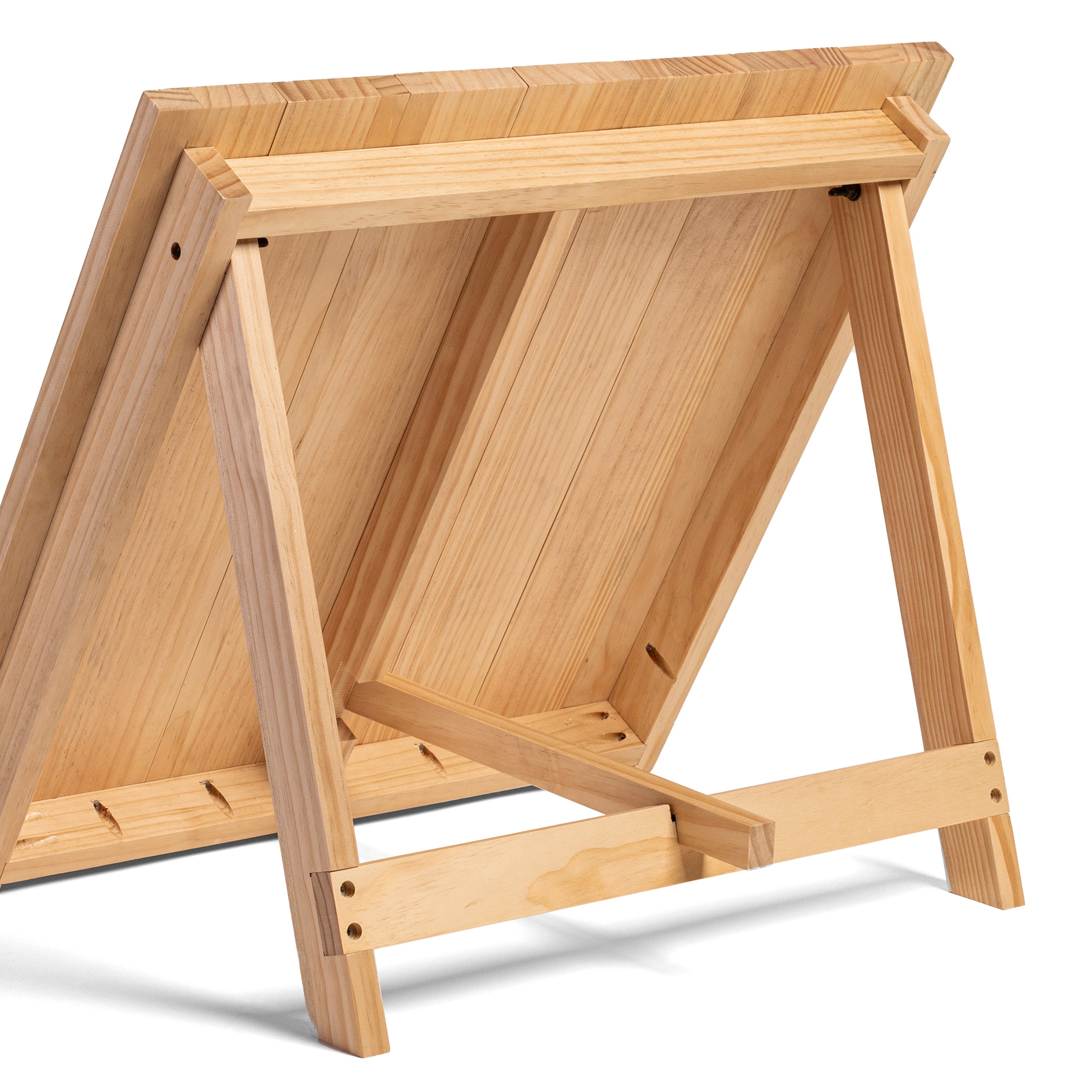 backside of Elakai wooden axe throwing board 