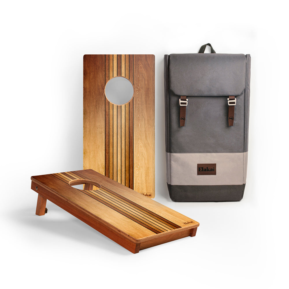 1ft x 2ft Retro Woody Compact Travel Cornhole Boards