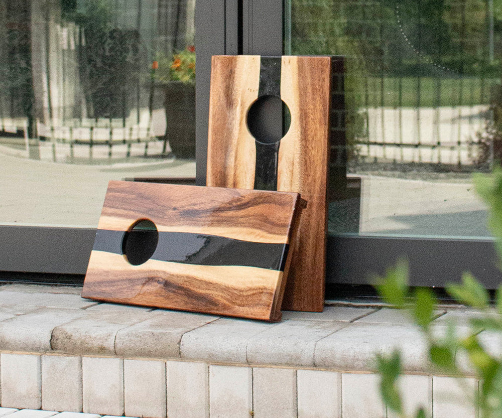 1x2 Resin & Wood Travel Cornhole Set