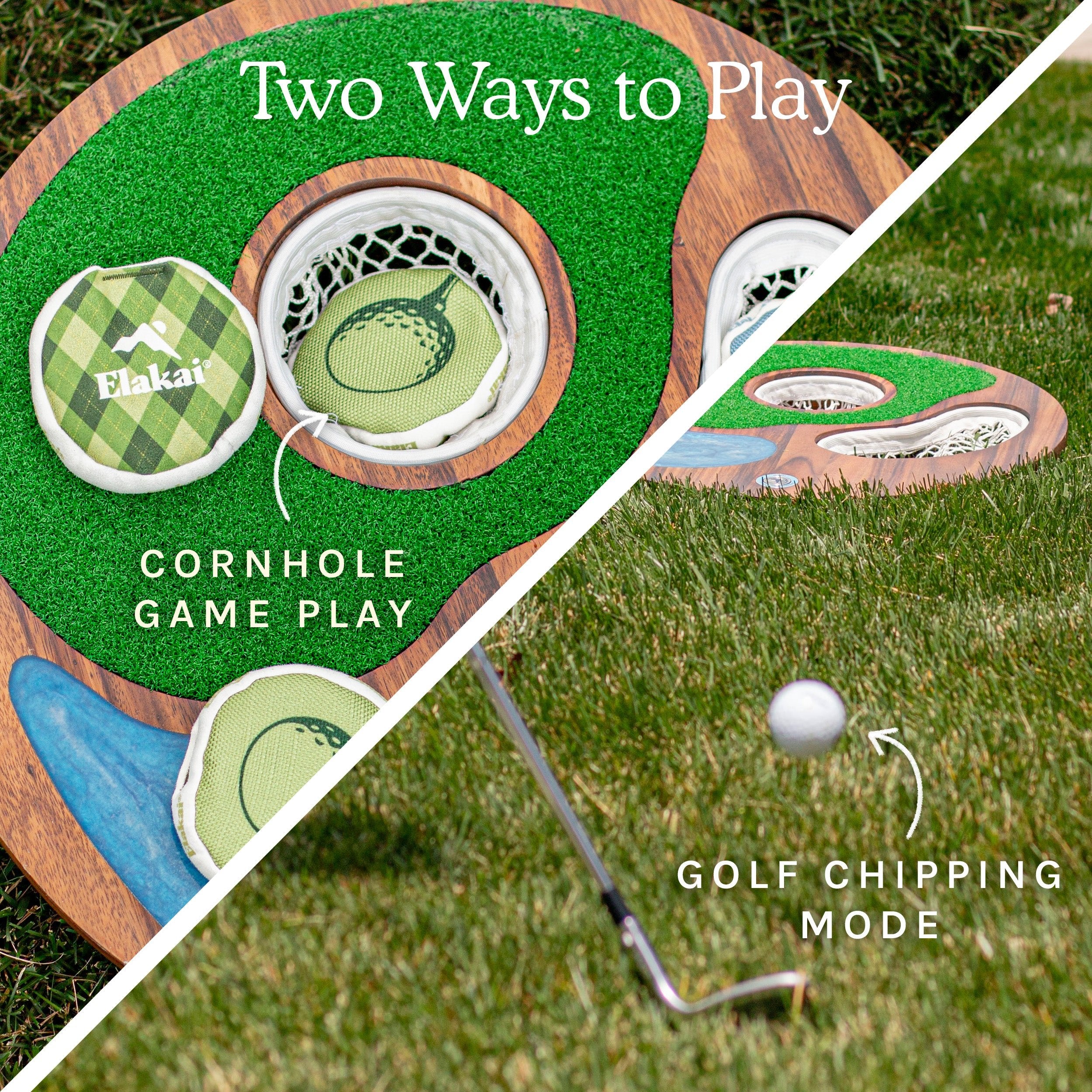 Island Hole | Cornhole x Golf Chipping Game by Elakai