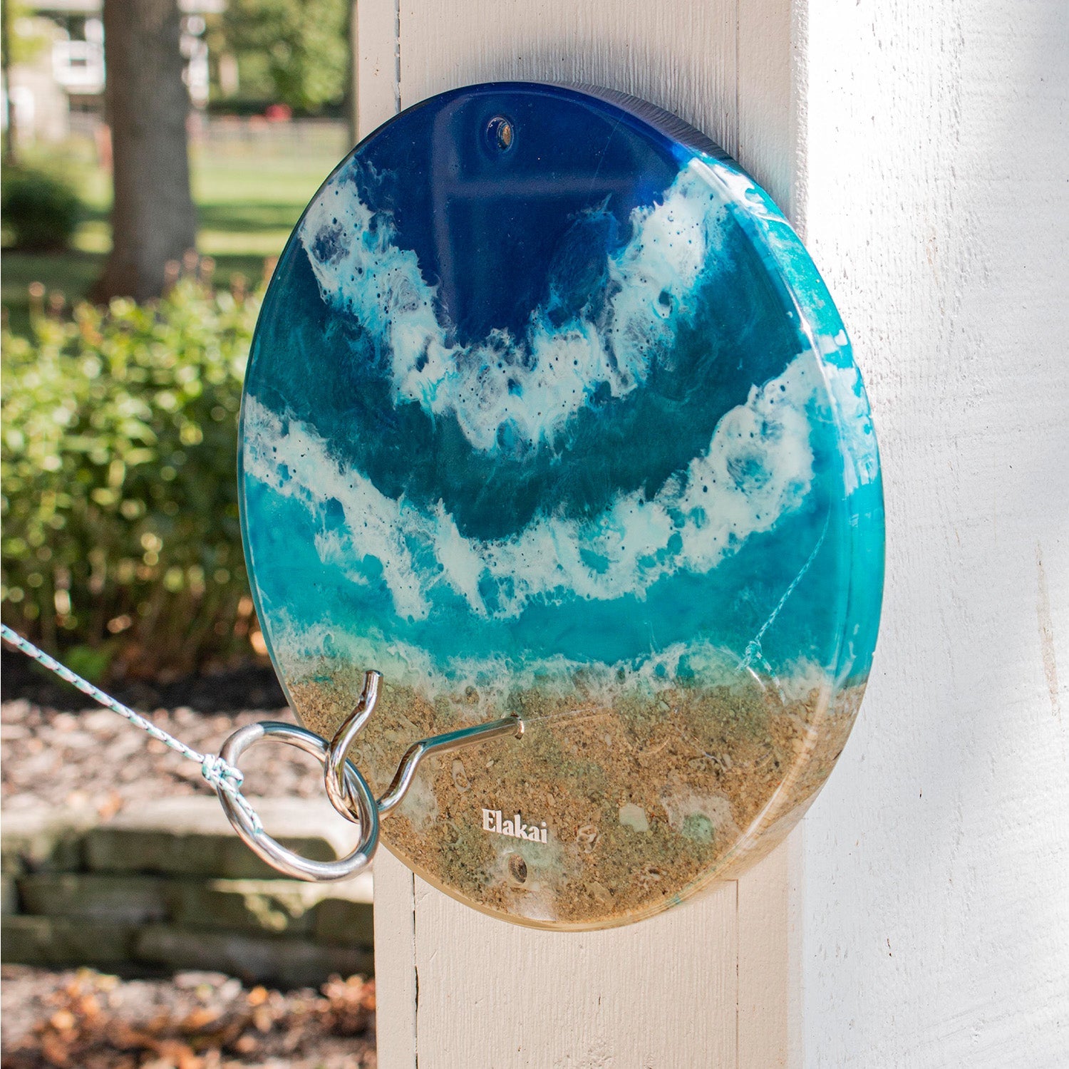 Hook and Ring Toss Game with Resin and Epoxy Finish | The Beach Hook and Ring Game - EGHRCR-00 | Elakai Outdoor