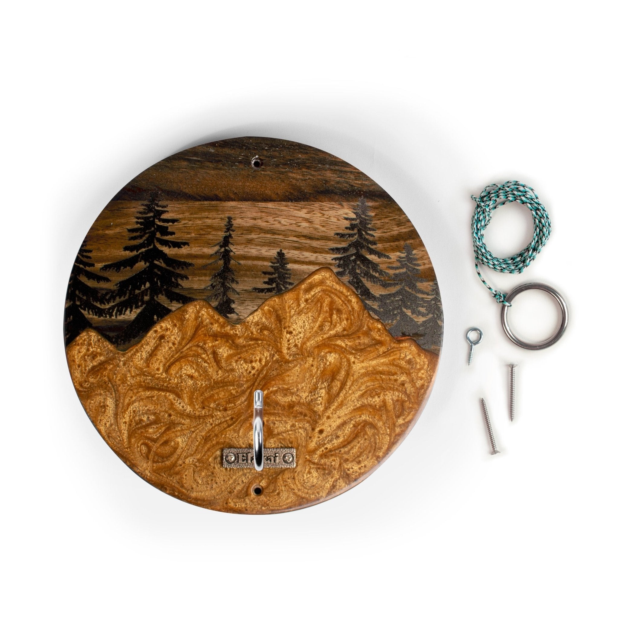 Mountain Acacia Wayfarer Hook & Ring Game - EGHRCRLE-23 | Elakai Outdoor

#color_gold pearl