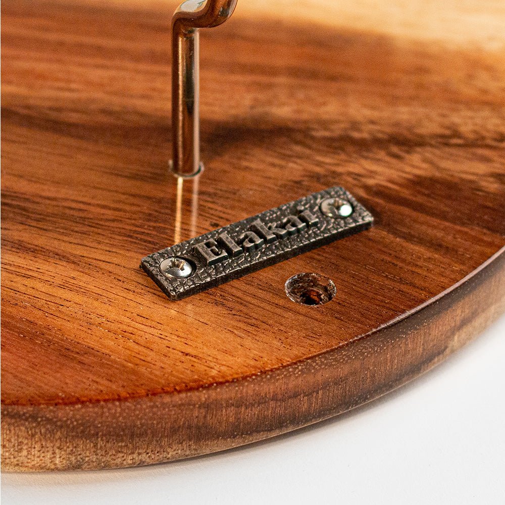 One of a Kind Gray Stone Epoxy Resin Live - Edge Wood Hook and Ring Toss Game - EGHRCRLE-10 | Elakai Outdoor