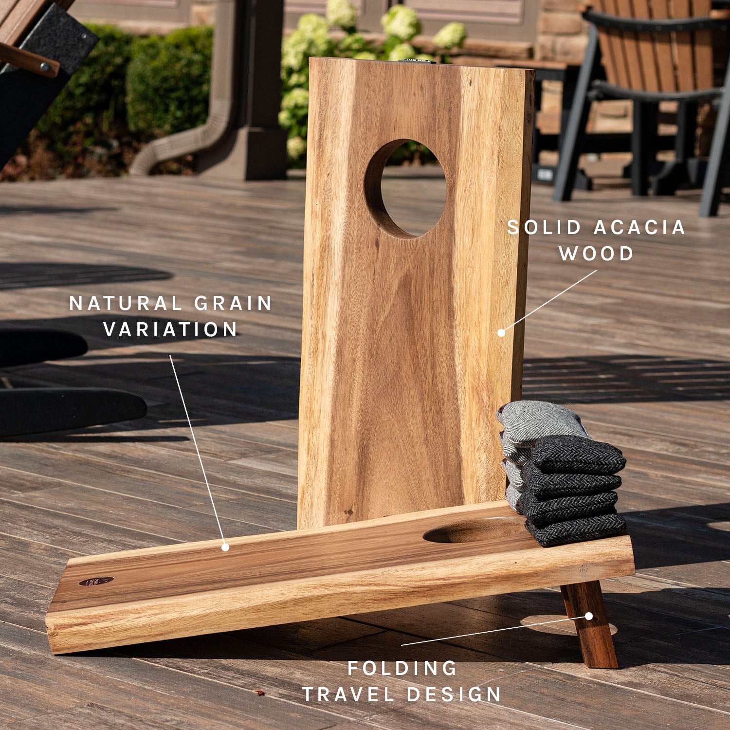 Studio Series Mini Cornhole Boards | Handcrafted Acacia Wood
