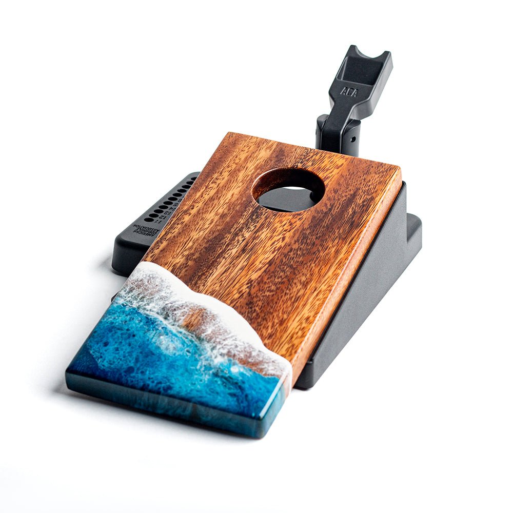 The Beach Epoxy Resin Double Chuck ART Mini Tabletop Cornhole Game - EGDC-01 | Elakai Outdoor