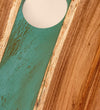 2x4 One of a Kind Teal and Orange Pearl Epoxy Resin Live-Edge Wood Cornhole Boards