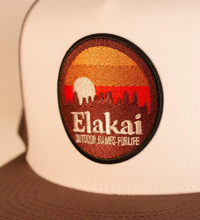 Retro Elakai Patch Flat Brim Hat