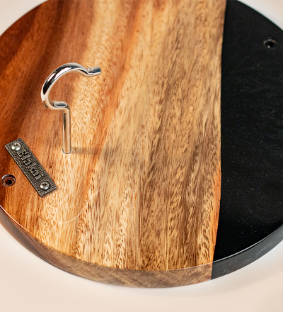 black epoxy wood hook and ring toss details