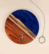 blue epoxy wood hook and ring toss game