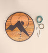 Hook and Ring Toss Game with Natural Wood Finish